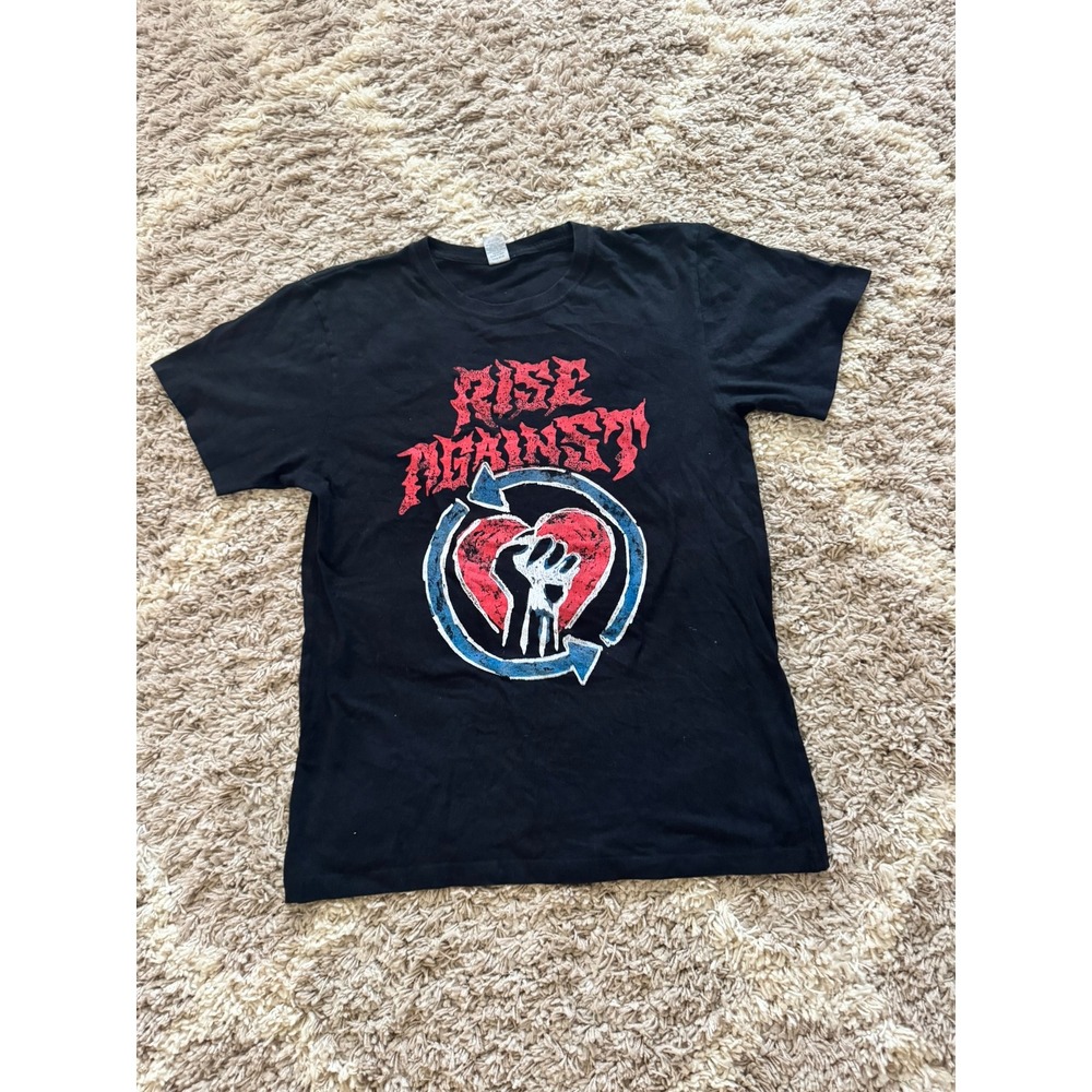 Rise Against 2023 Tour Shirt Black LS Dunes Microwave Cloud Nothings Concert Tee